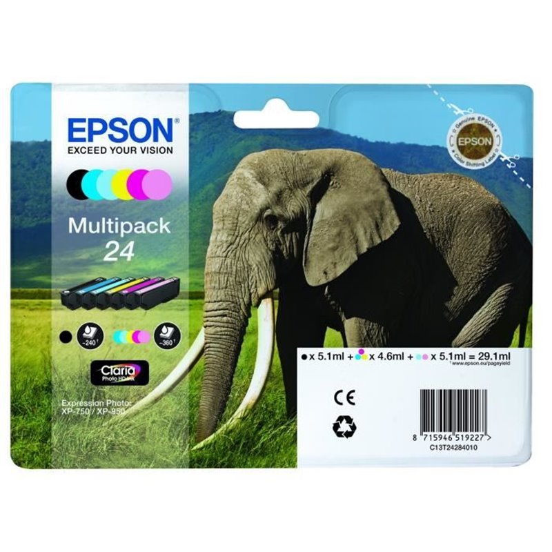 Image secondaire de Epson Elephant Multipack 6-colours 24 Claria Photo HD Ink