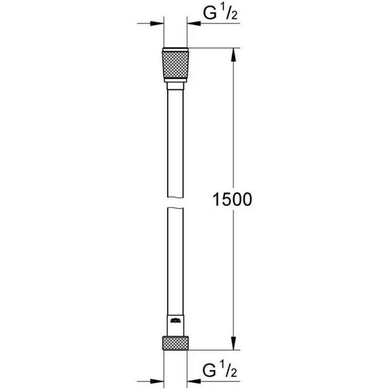 Image secondaire de Flexible de douche - GROHE VitalioFlex 27505001 - 1,5m - Anti-pliures - Anti-torsion - Connexion universelle - Surface l