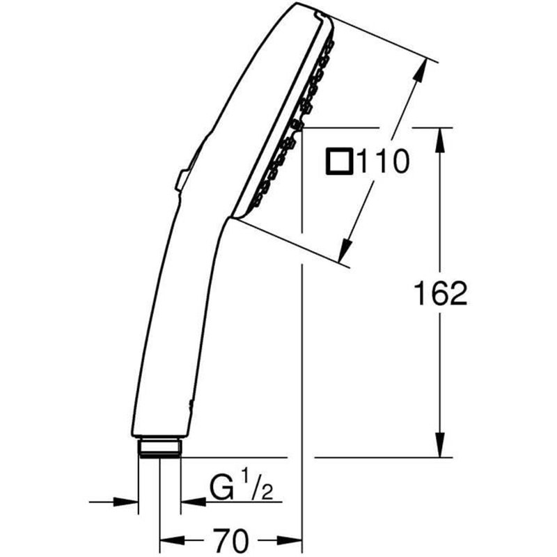 Image secondaire de Pommeau de douche - GROHE Vitalio Comfort 110 26397001 - 2 jets (Pluie/Stimulant) - Sélection facile - Economie d'eau