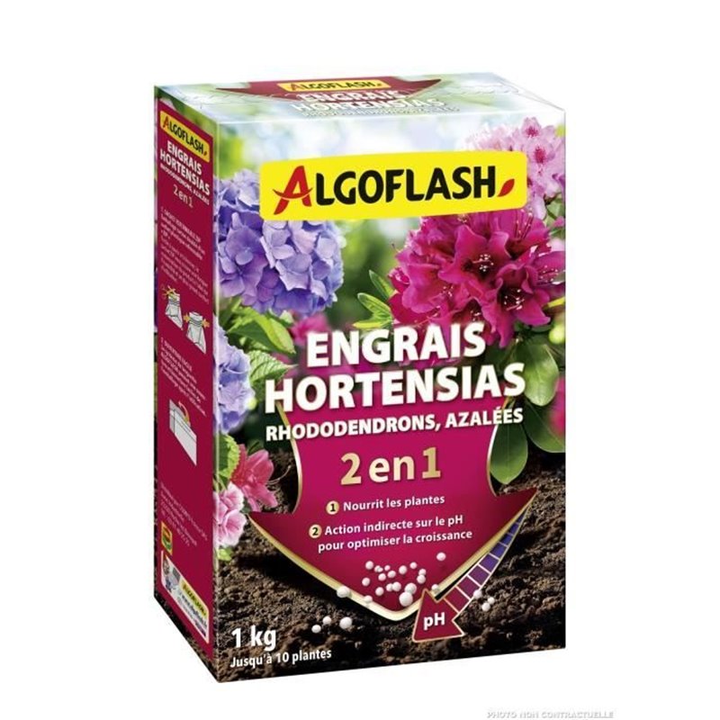 Image secondaire de Engrais pour les plantes Algoflash HORTOPH1N Hortensia 2 en 1 1 kg