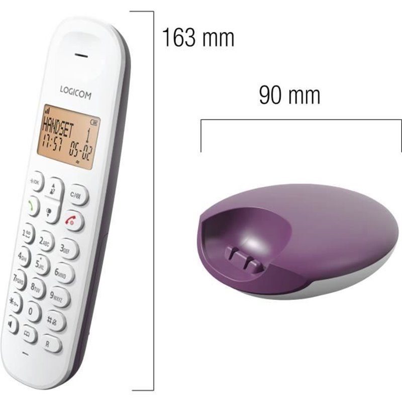 Image secondaire de Téléphone fixe Logicom DECT ILOA 150 SOLO Aubergine