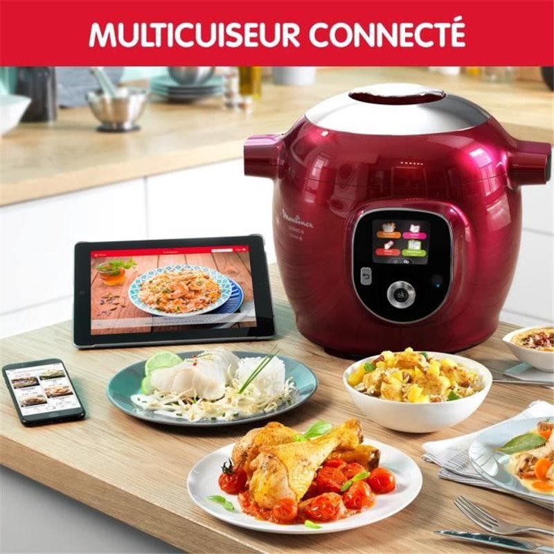 Image secondaire de Moulinex YY5153FC appareil multi-cuissons 6 L 1600 W Chrome, Rouge