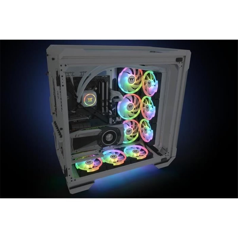 Image secondaire de Ventillateur de cabine THERMALTAKE CL-F167-PL12SW-A Ø 12 cm (3 Unités)