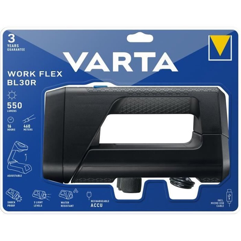 Varta Work Flex Noir Lampe torche LED