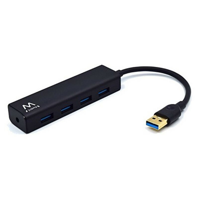 Ewent EW1136 hub & concentrateur USB 3.2 Gen 1 (3.1 Gen 1) Type-A 480 Mbit/s Noir