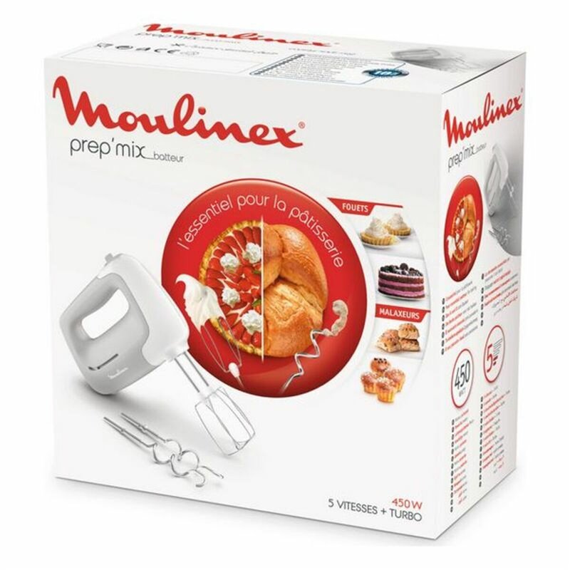 Image secondaire de Moulinex PowerMix HM450 Batteur à main 450 W Gris, Blanc