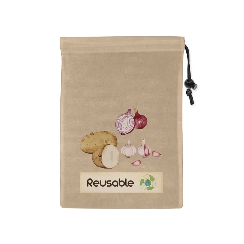 Image secondaire de Ensemble de sac alimentaire réutilisable Quttin TNT (Non Woven) 44,5 x 29,5 cm (24 Unités)