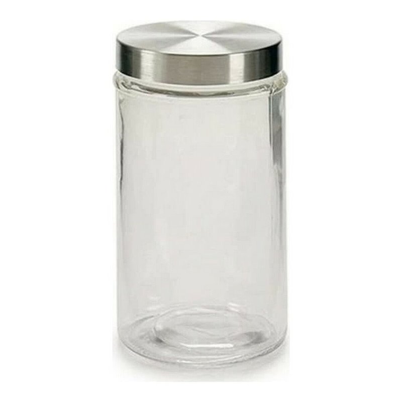 Boîte Verre Argenté Transparent Aluminium 1 L