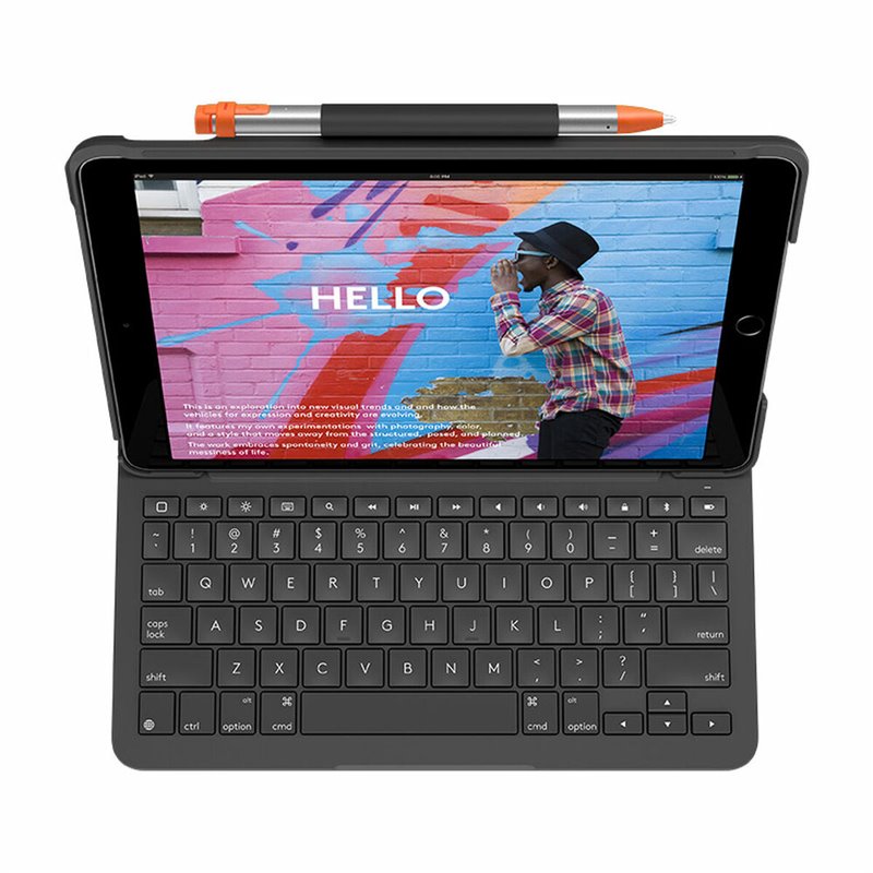 Logitech Slim Folio Graphite Bluetooth Qwerty Espagnole