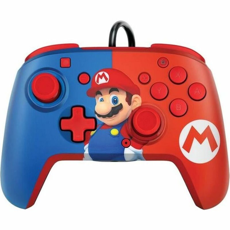 PDP REMATCH: Power Pose Mario Bleu, Rouge USB Manette de jeu Analogique/Numérique Nintendo Switch, Nintendo Switch OLED