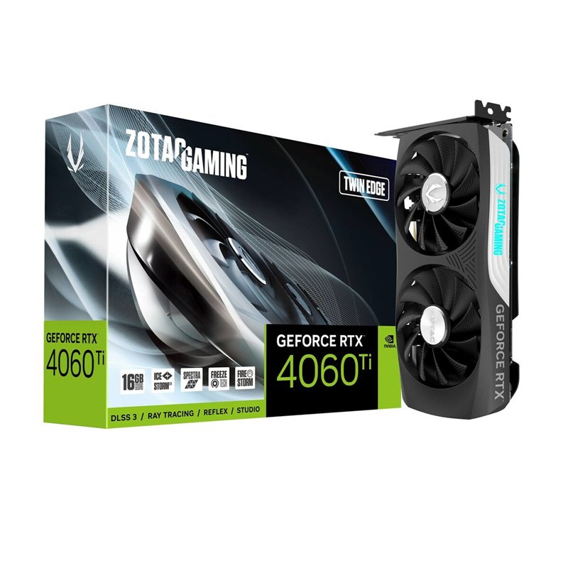 Carte Graphique Zotac GeForce RTX 4060 Ti 16 GB GeForce RTX 4060 Ti GDDR6