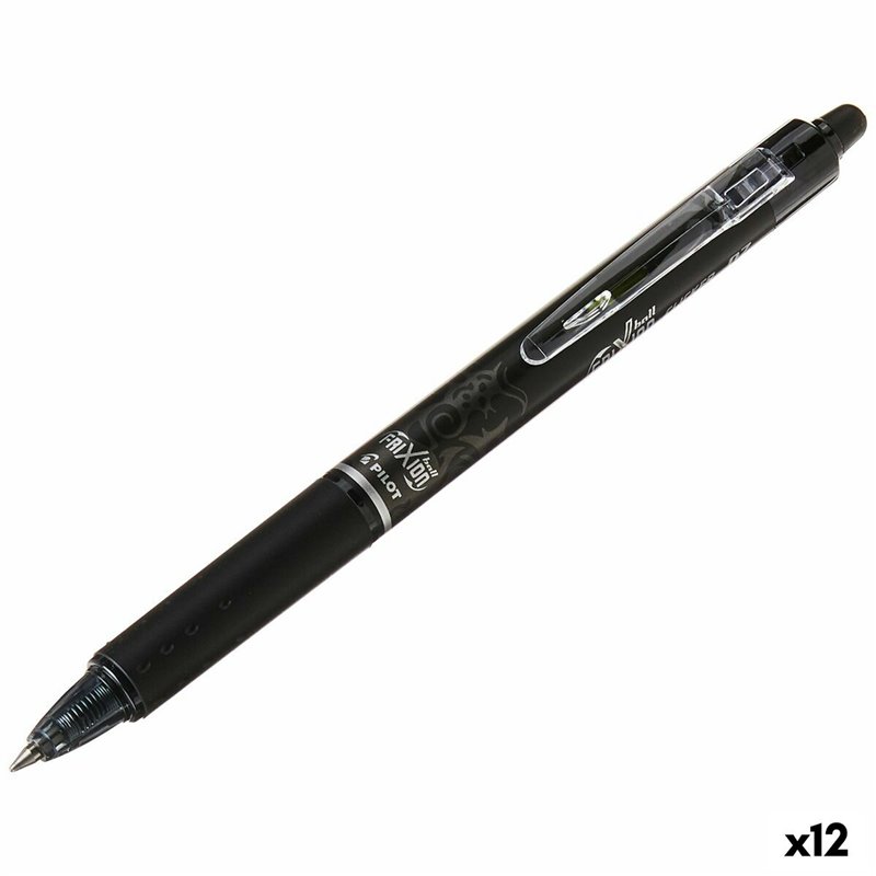 Stylo à encre liquide Pilot Frixion Clicker Noir 0,4 mm (12 Unités)