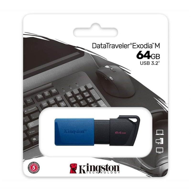 Image secondaire de Kingston Technology DataTraveler 64GB USB3.2 Gen 1 Exodia M (Noir + Bleu)