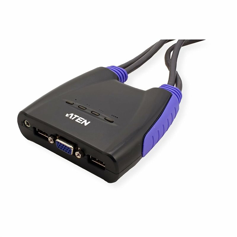 Image secondaire de Aten Commutateur KVM à câble VGA/audio USB 4 ports (0,9m, 1,2m)