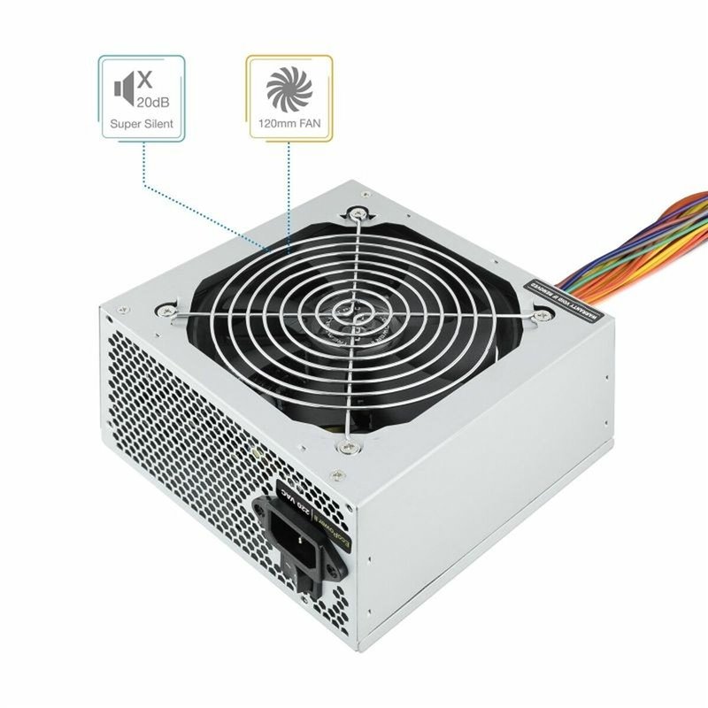 Image secondaire de Tooq Fonte Ecopower II unité d'alimentation d'énergie 500 W 20+4 pin ATX ATX Argent