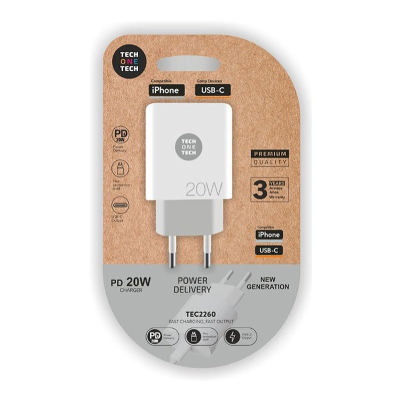 Image secondaire de Chargeur mural Tech One Tech TEC2260 20 W USB-C