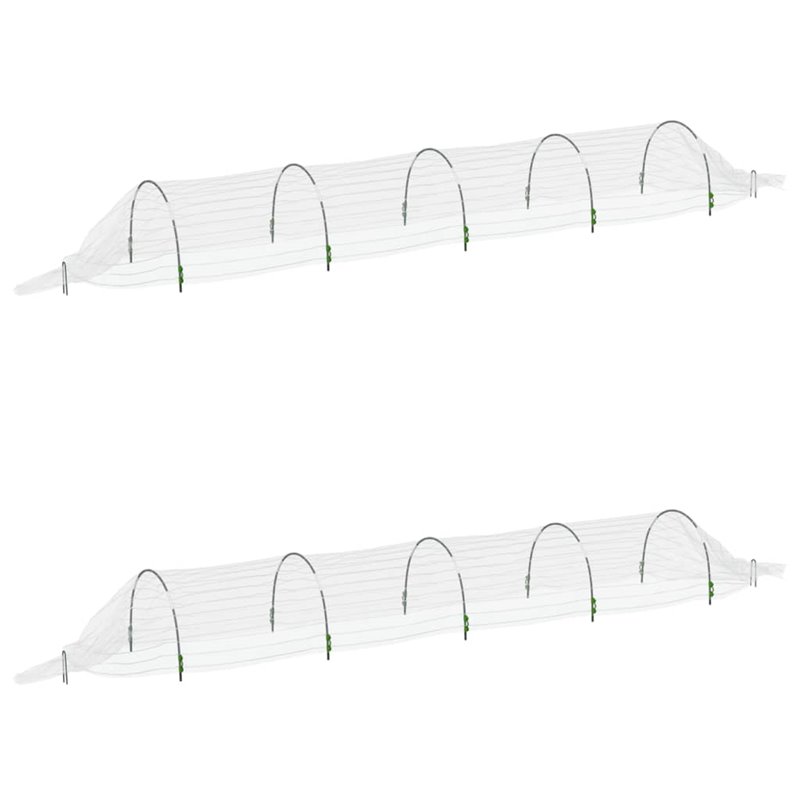 Image secondaire de VidaXL Tunnels en filet 2 pcs 1,5x5 m fibre de verre et PP