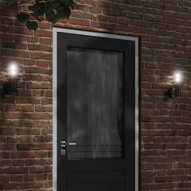 VidaXL Applique murale d'extérieur noir acier inoxydable