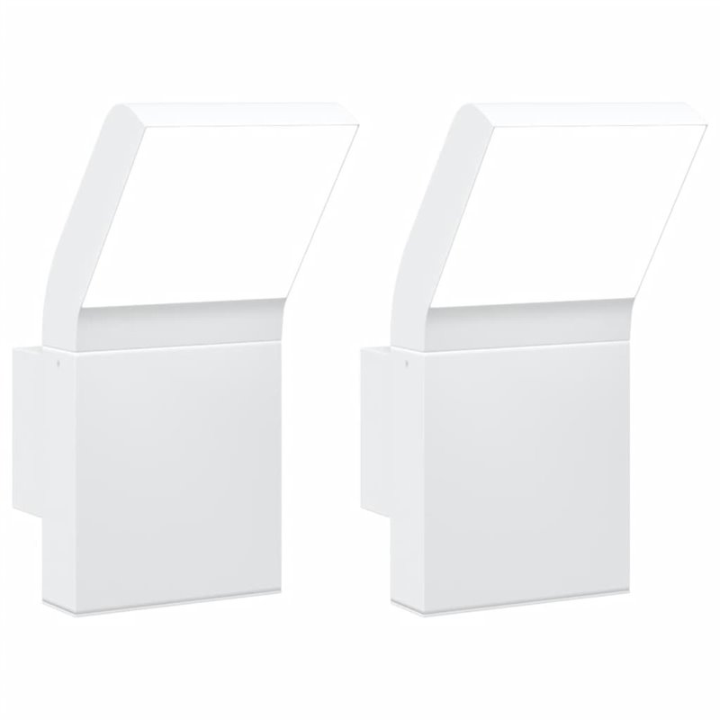 Image secondaire de VidaXL Appliques murales LED d'extérieur 2 pcs blanc