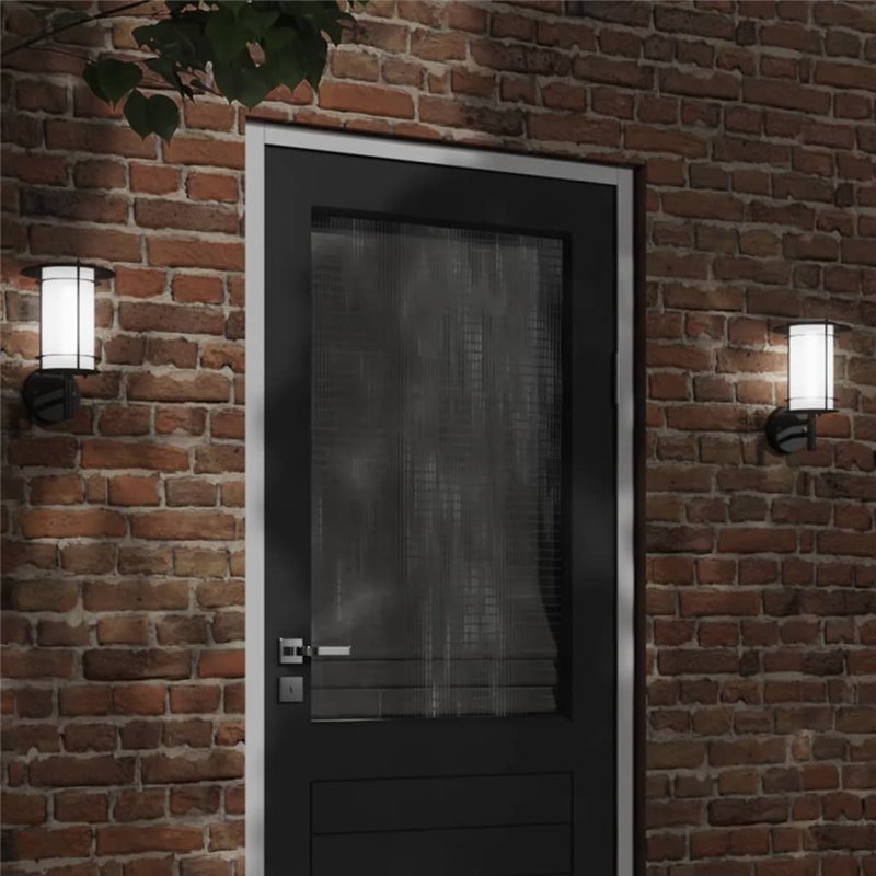 VidaXL Applique murale d'extérieur noir acier inoxydable