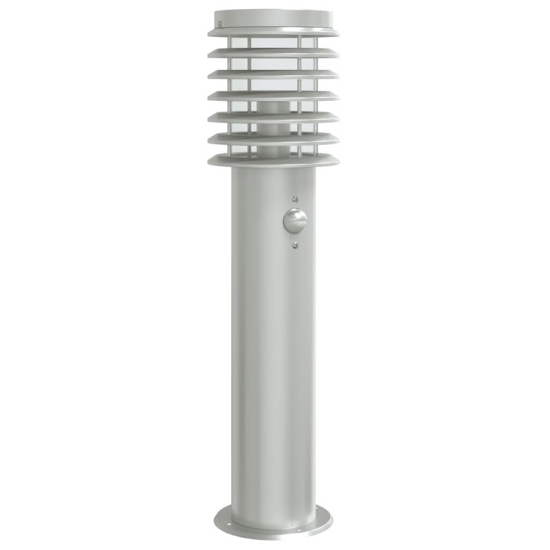 Image secondaire de VidaXL Lampadaire d'extérieur avec capteur argenté acier inoxydable