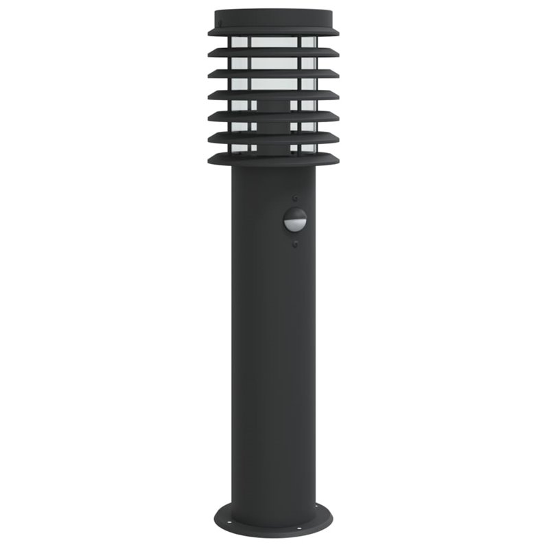 Image secondaire de VidaXL Lampadaire d'extérieur avec capteur noir 60 cm acier inoxydable