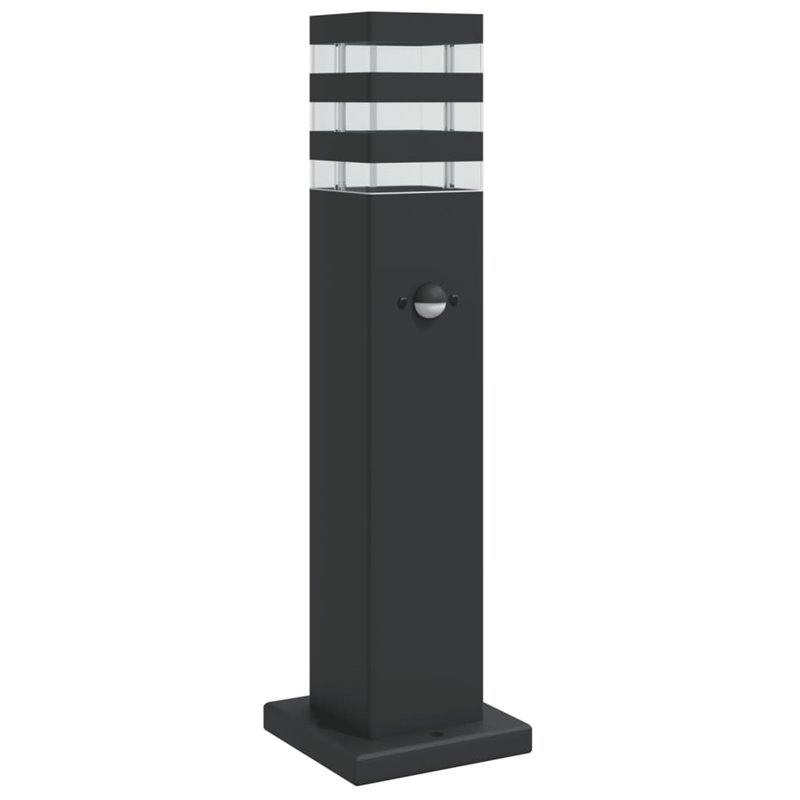 Image secondaire de VidaXL Lampadaire d'extérieur avec capteur noir 50 cm aluminium