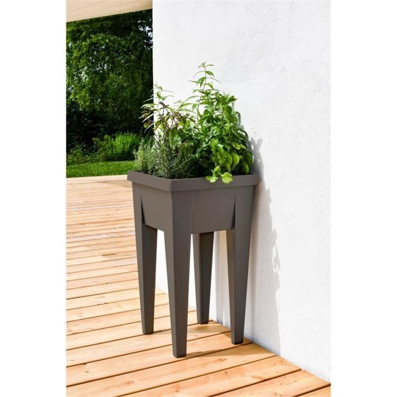 Image secondaire de Espace Potager Veg&Table URBAN Taupe - L38,5 x P38,5 x H68 cm - 4 bouchons d'évacuation - EDA