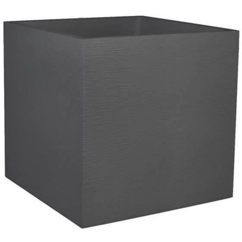 Image secondaire de EDA PLASTIQUE Bac a fleurs carré Graphit - 57 L - 49,5 x 49,5 x 49,5 cm - Gris anthracite