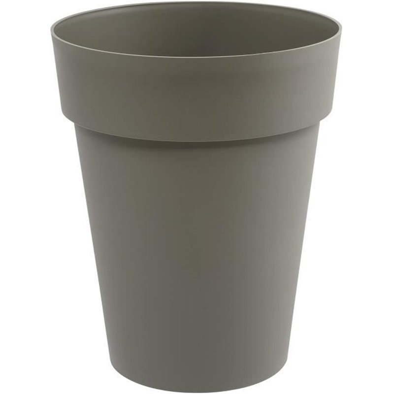 Image secondaire de Vase rond Toscane - EDA PLASTIQUE - Ø 44 x 53 cm - 50 L - Gris - Résistant aux chocs