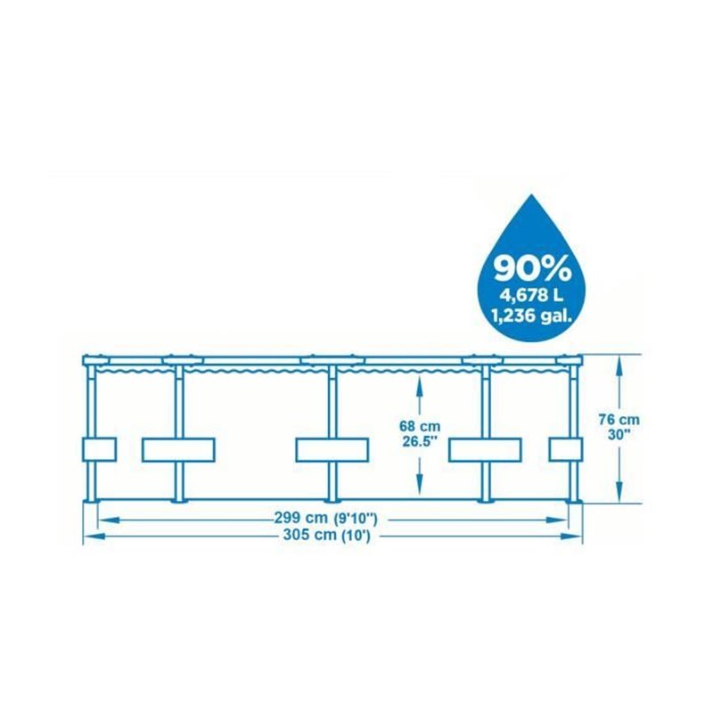 Image secondaire de Bestway Steel Pro 3.05m x 76cm, Bleu