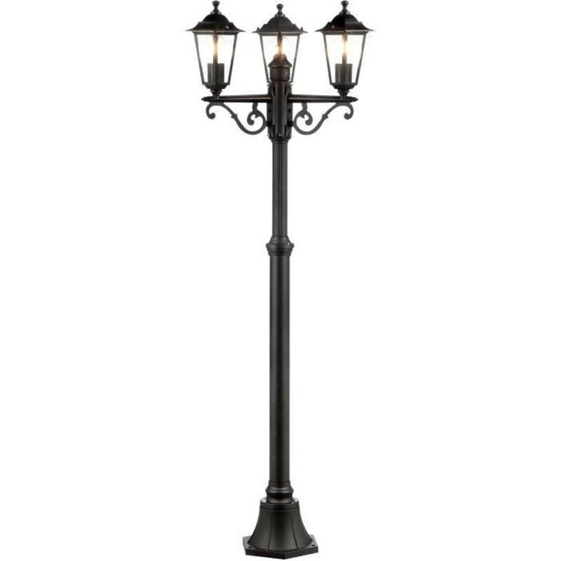 Lampadaire extérieur 3L CARLEEN - BRILLIANT - noir - métal/verre - 200x61cm - IP44