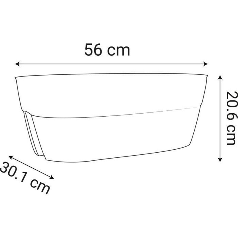 Image secondaire de Jardiniere Cavaliere Osaka 19,5 L - EDA - Systeme de Fixation - pour Balcons et Rambardes - Vert laurier