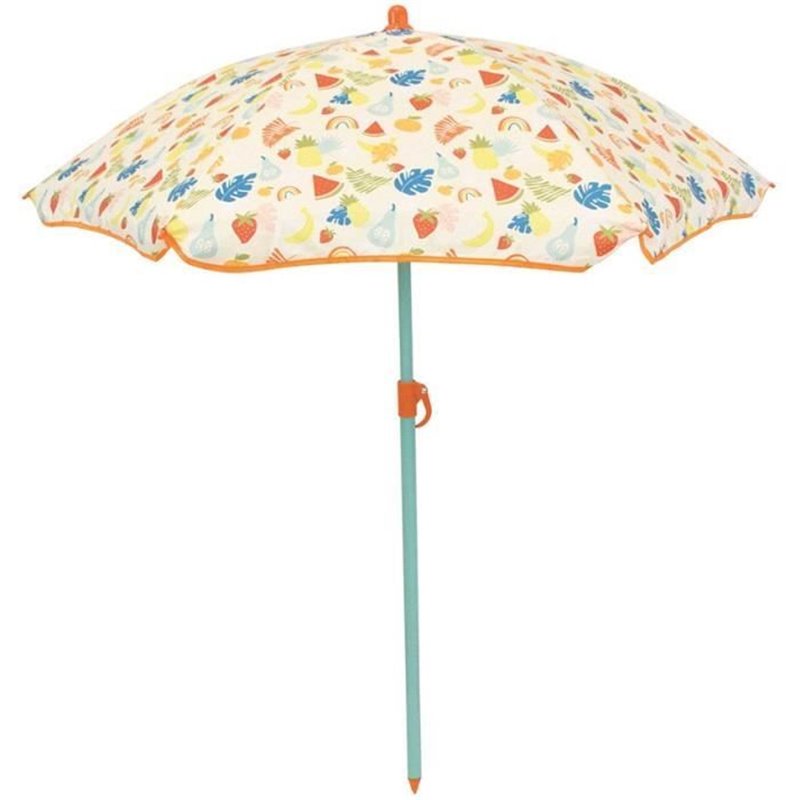 Image secondaire de Table pique-nique en pin FUN HOUSE Fruity's avec parasol pour enfant - Multicolore/Orange