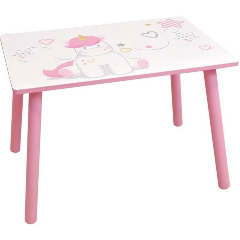 Image secondaire de FUN HOUSE - Table licorne h 41,5 cm x l 61 cm x p 42 cm avec une chaise h 49,5 cm x l 31 cm x p 31,5 cm pour enfant