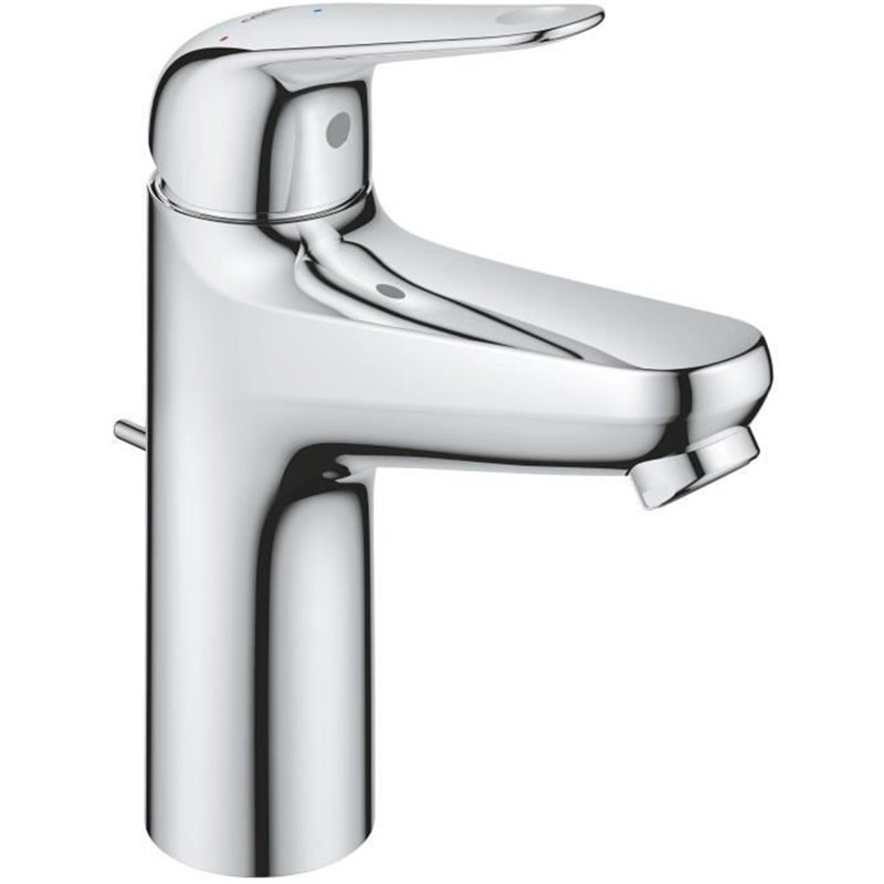 Mitigeur monocommande lavabo - GROHE Swift - 24328001 - Chromé - Taille M - Ouverture Eau Froide - Economie d'eau -Tiret