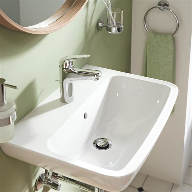 Image secondaire de Mitigeur monocommande lavabo - GROHE Swift - 24328001 - Chromé - Taille M - Ouverture Eau Froide - Economie d'eau -Tiret