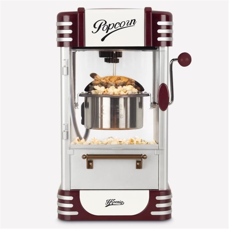 Machine a popcorn - HKoeNIG - Design retro - Capacité 50g - Lumiere intérieure