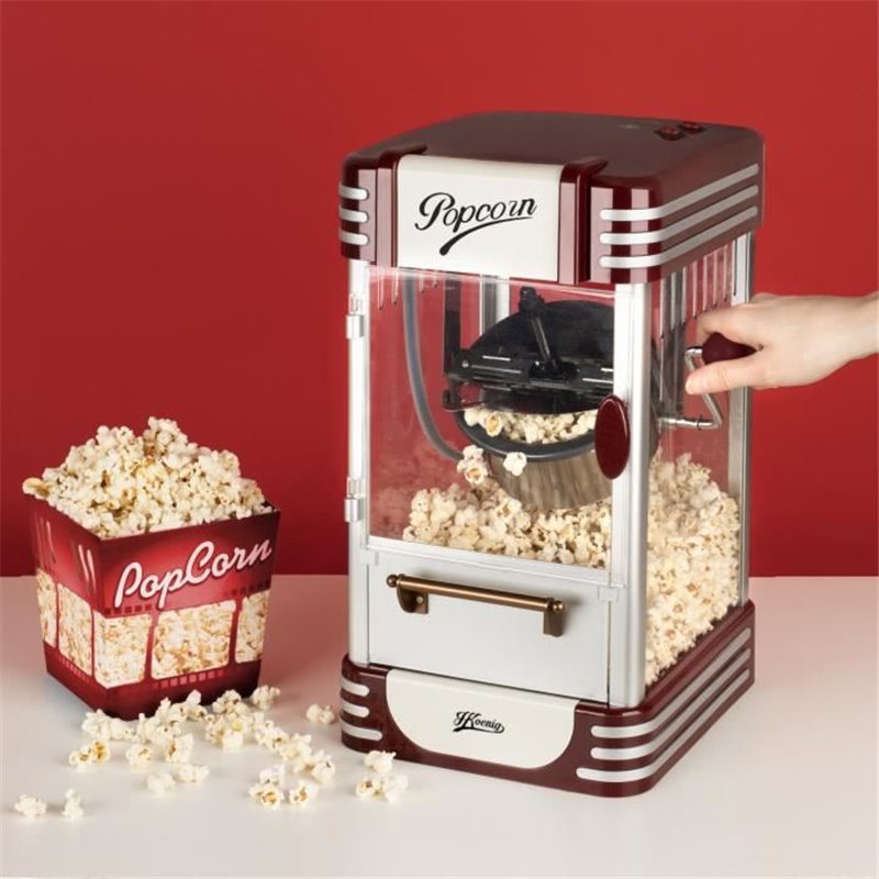 Image secondaire de Machine a popcorn - HKoeNIG - Design retro - Capacité 50g - Lumiere intérieure