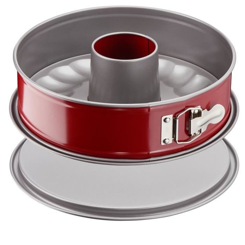 Image secondaire de Tefal Delibake Moule a saravin a charniere 25 cm, Acier carbone, Démoulage facile, Rouge J1642614