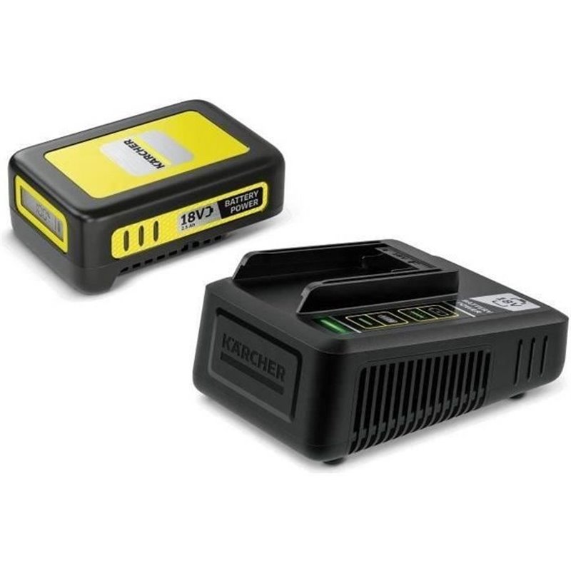 Set batterie Kärcher Power 18V / 2.5 Ah avec écran LCD et chargeur rapide