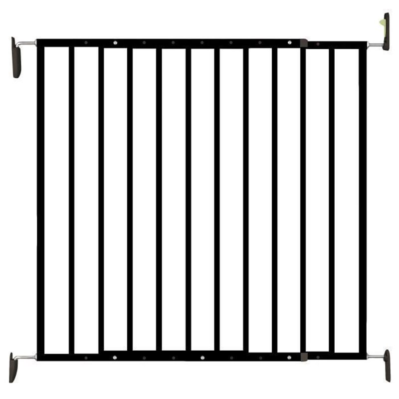 Nordlinger PRO Barriere de sécurité Enfant LEA NOIRE - Noir - 64 a 113cm - Acier - Barriere a portillon