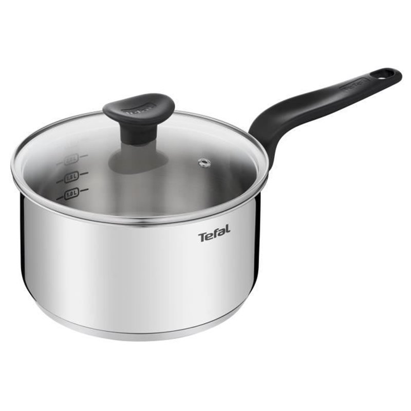 Tefal Primary Casserole 20 cm + couvercle verre, 3 L, Induction, Acier inoxydable haute qualité, Garantie 10 ans E308240