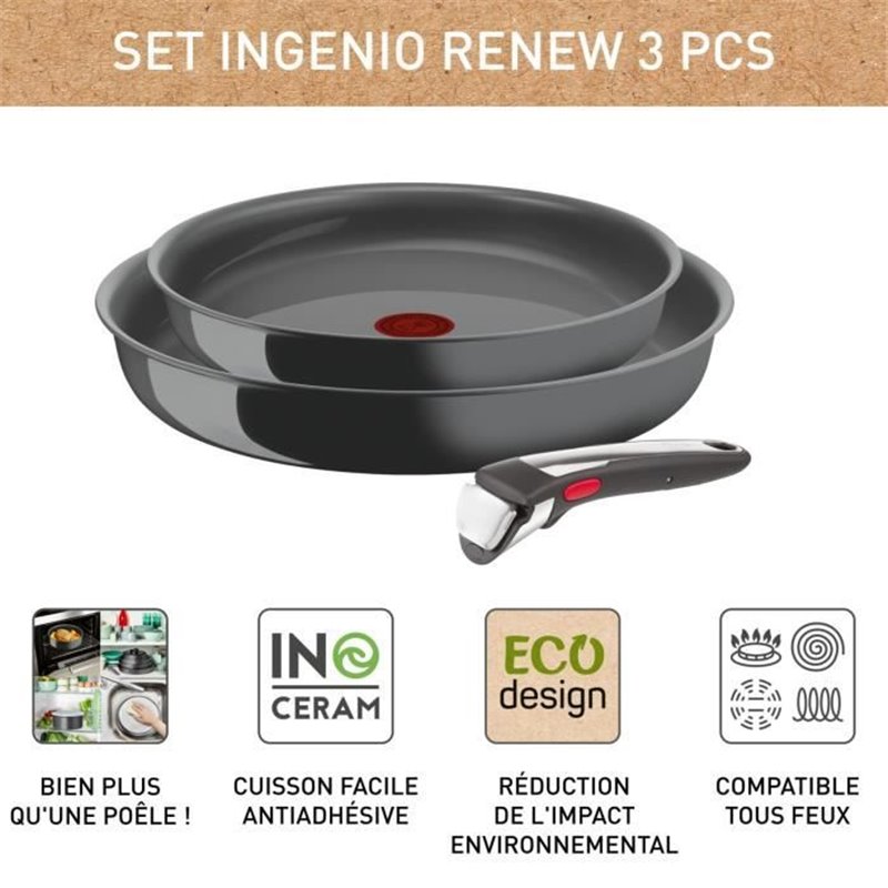 Image secondaire de Tefal Ingenio L2619102 lot de casseroles 3 pièce(s)