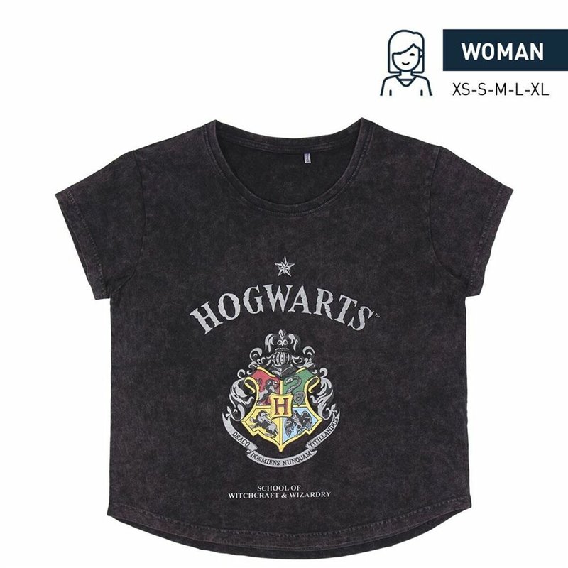 T-Shirt à manches courtes femme Harry Potter Gris Gris foncé