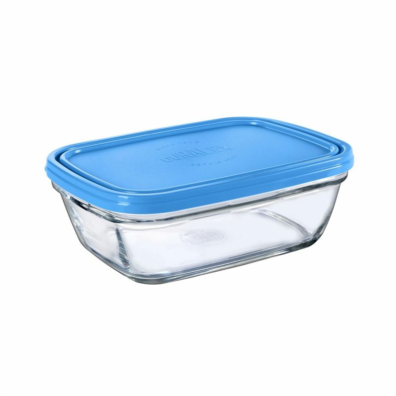 Boîte à repas rectangulaire avec couvercle Duralex Freshbox Bleu 1,1 L