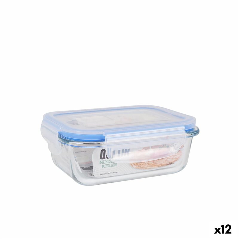 Boîte à lunch hermétique Quttin Rectangulaire 375 ml (12 Unités)