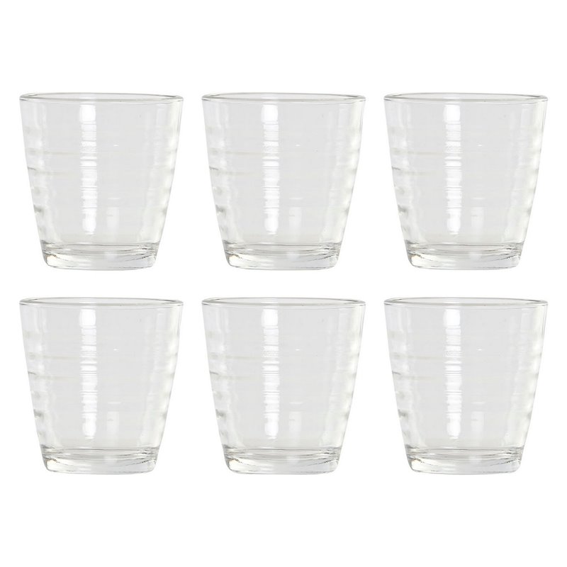 Set de Verres DKD Home Decor Multicouleur Transparent Verre Plastique 250 ml (6 pcs)