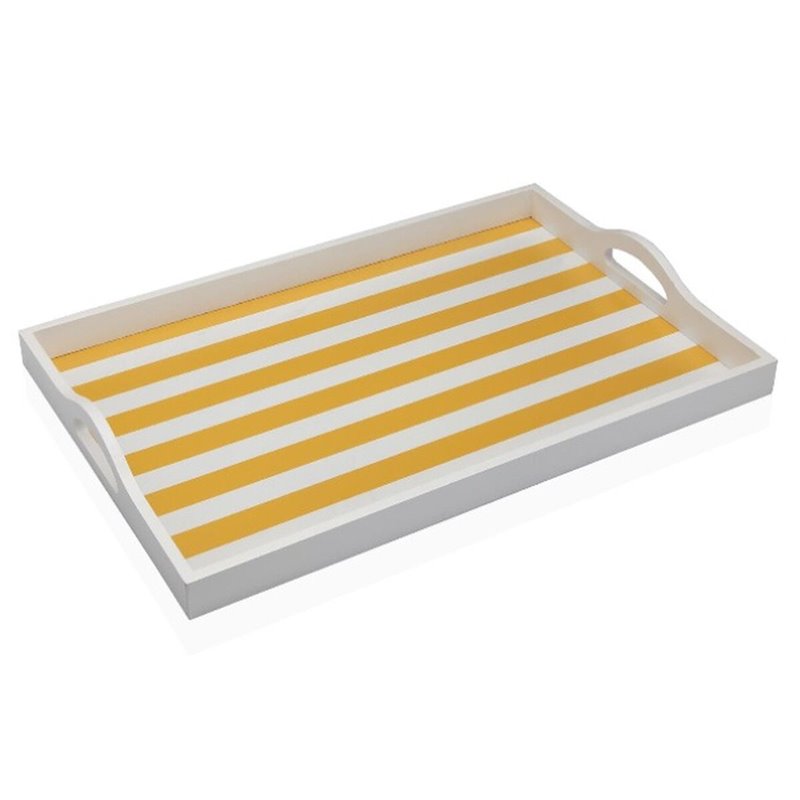 Image secondaire de Plateau Versa Jaune Bois MDF 30 x 5 x 45 cm Rayures