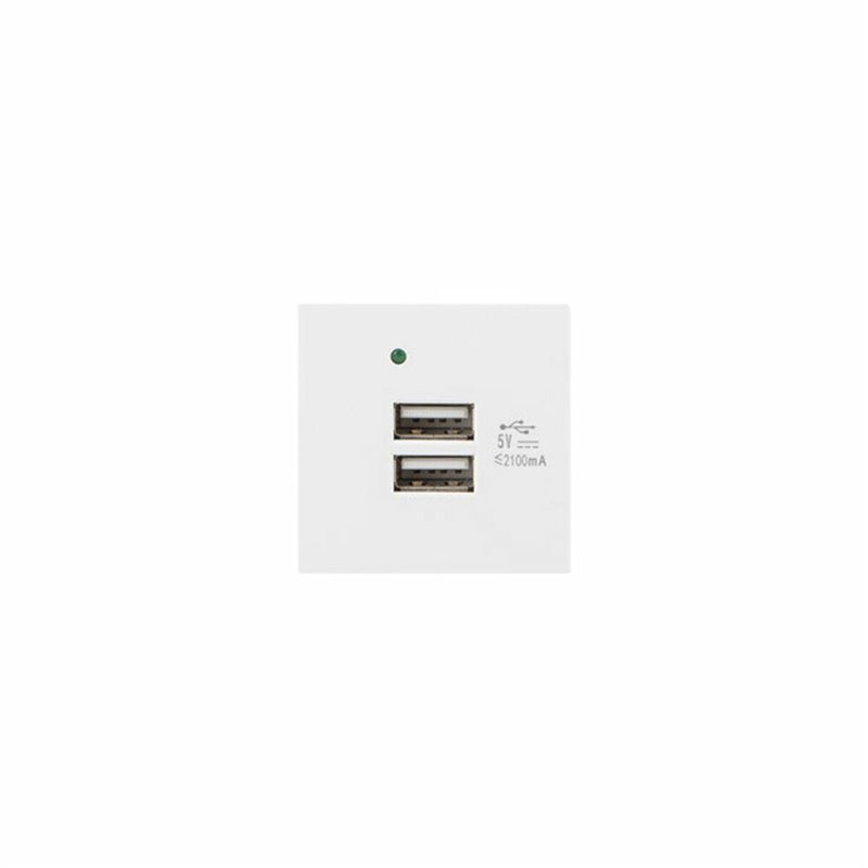 Adaptateur USB Lanberg AC-4545-2XUSB2.1-W